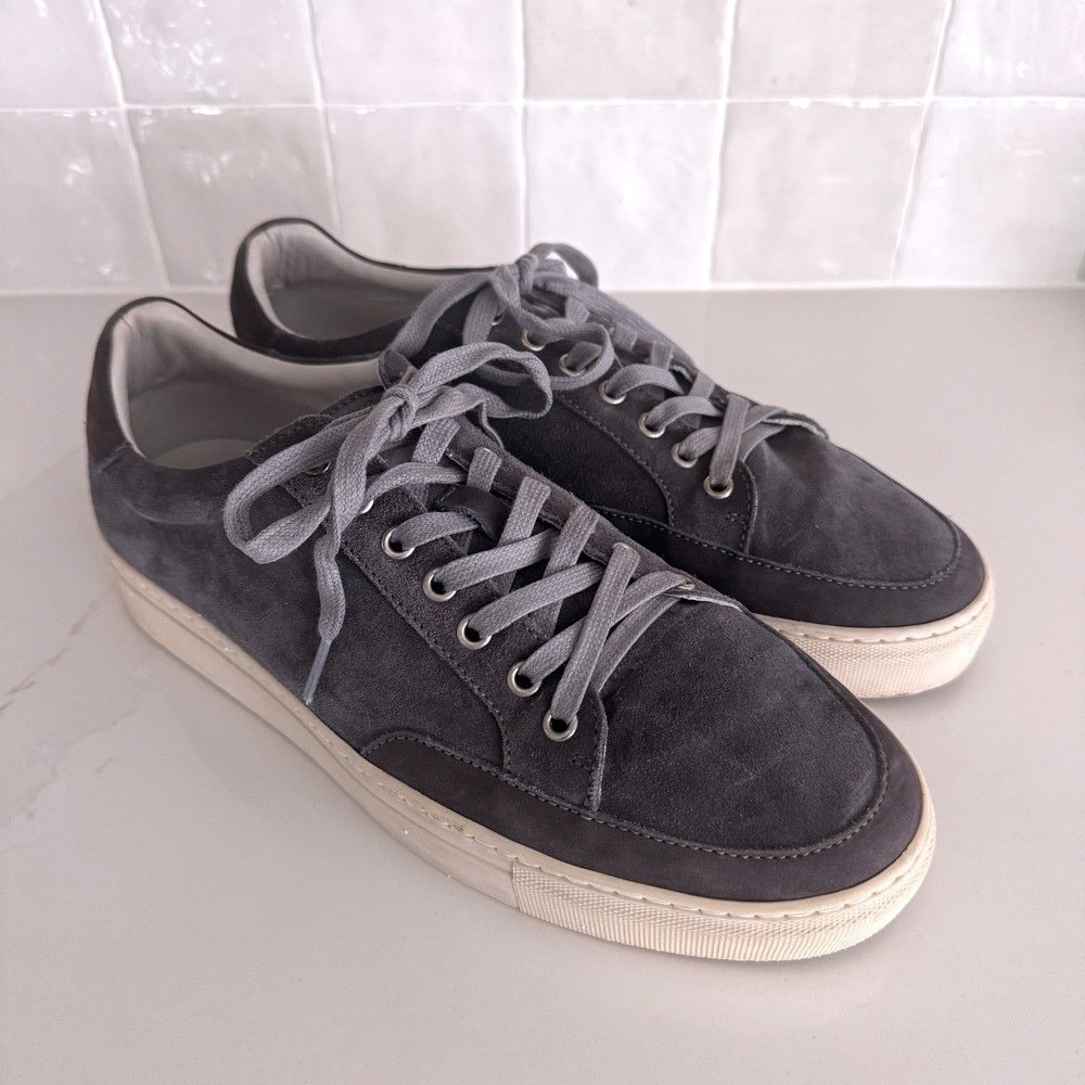 Peter Millar‎ Suede Low Top Sneakers Mens 11.5 Skyline Blue Lace Up Casual
